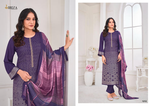 Ibiza Lavender Viscose Pashmina Salwar Kameez Collection catalog from stuff export