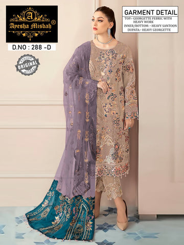 Ayesha Misbah 288 Georgette Pakistani Salwar Kameez catalog from stuff export