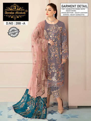 Ayesha Misbah 288 Georgette Pakistani Salwar Kameez catalog from stuff export