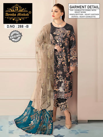 Ayesha Misbah 288 Georgette Pakistani Salwar Kameez catalog from stuff export