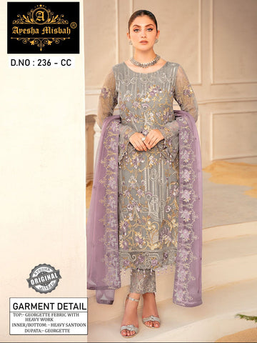 Ayesha Misbah 236 Georgette Pakistani Salwar Kameez from stuff export