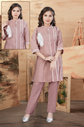 Krishaa 2 Co Ord Set Roman Silk Kids Collection from stuff export