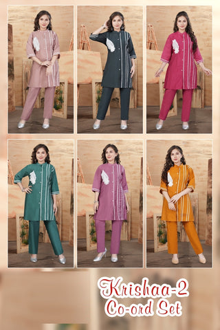 Krishaa 2 Co Ord Set Roman Silk Kids Collection from stuff export