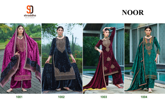 Shraddha Noor Velvet Designer Salwar Suits Collection from stuff export