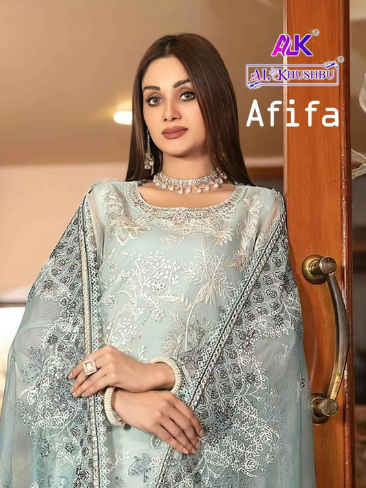 Al Khushbu Afifa Georgette Pakistani Salwar Suits from stuff export