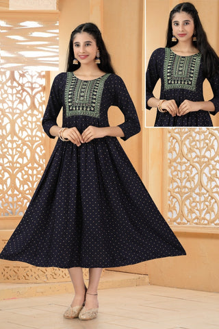 Raksha Kurti Vol 4 Rayon Printed Kids Collection from stuff export