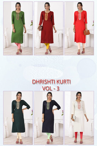 Dhrishti Kurti Vol 3 Rayon Printed Kids Collection from stuff export