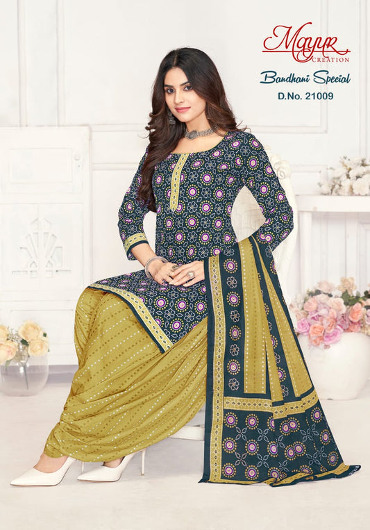 Mayur Bandhani Special Vol 21 Cotton Dress Material from stuff export