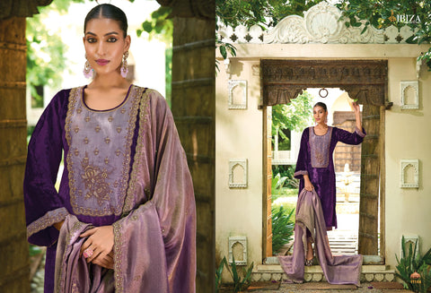 Ibiza Sabhyata Velvet Embroidered Salwar Kameez Collection from stuff export