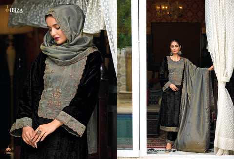 Ibiza Sabhyata Velvet Embroidered Salwar Kameez Collection from stuff export