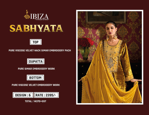 Ibiza Sabhyata Velvet Embroidered Salwar Kameez Collection from stuff export