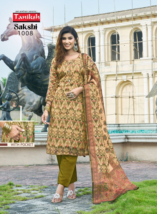 Taniksh Sakshi Vol 1 Kurti Pant With Dupatta Collection from stuff export