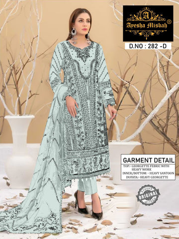 Ayesha Misbah 282 Georgette Pakistani Salwar Kameez from stuff export