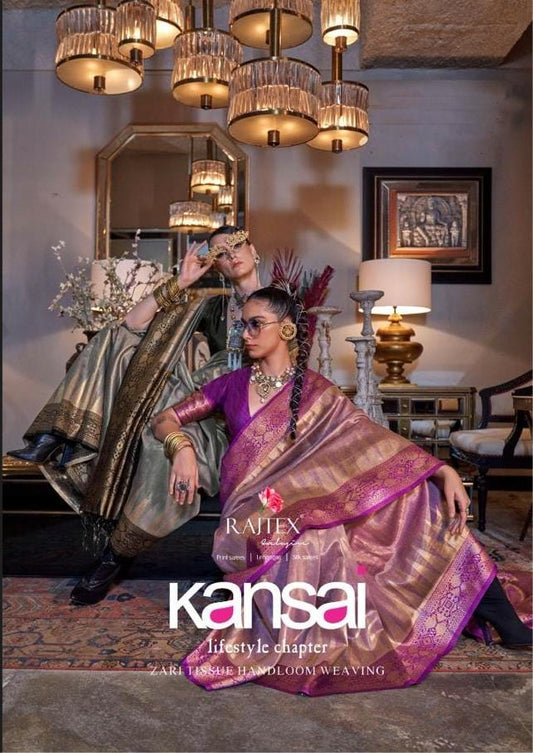 Rajtex Kansai Handwoven Fancy Sarees Collection from stuff export