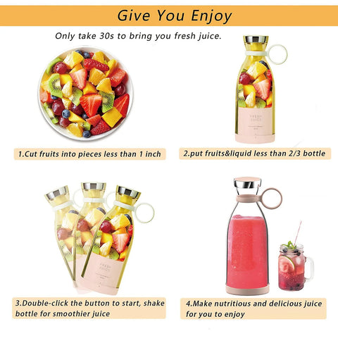 Mini Fruit Juicer Blender Machine for Protein Shakes and Smoothies portable juicer blender