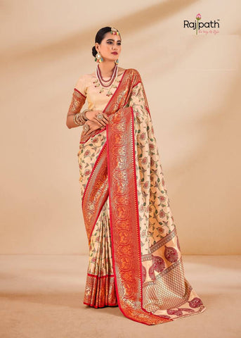 Rajpath Satrangi Tissue Silk Fancy Saree Collection catalog from stuff export